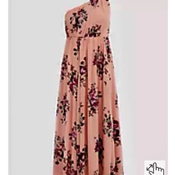 COPY - NWT torrid pink floral one shoulder special occasion maxi dress size 16 … - Picture 4 of 6